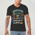 Book Lovers Reading Bedtime Cozy Pajama For Librarians Men's V-Neck T-Shirt