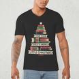 Book Merry Little Christmas Tree Holiday Men's V-Neck T-Shirt Book Merry Little Christmas Tree Holiday Men's V-Neck T-Shirt