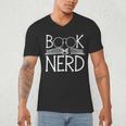 Book Nerd Retro Style Readers Librarians Authors Bookworms Men's V-Neck T-Shirt Book Nerd Retro Style Readers Librarians Authors Bookworms Men's V-Neck T-Shirt