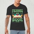 Book And Pajama Pajamas On Book Open Men's V-Neck T-Shirt Book And Pajama Pajamas On Book Open Men's V-Neck T-Shirt