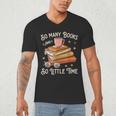 Book Reading Kafee Librarian Vele Books And Little Time Men's V-Neck T-Shirt