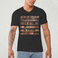Book Book Shelves Library Men's V-Neck T-Shirt Book Book Shelves Library Men's V-Neck T-Shirt