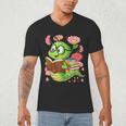 Book Worm Costume World Book Day Cute Kawaii Worm Reading Men's V-Neck T-Shirt