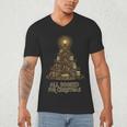 All Booked For Christmas Book Tree Book Lover Teacher Men's V-Neck T-Shirt