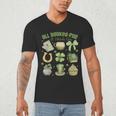ALL Booked For St Patricks Day Bookish Leprechaun Bookworm Men's V-Neck T-Shirt