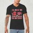 All Booked For Valentine Book Librarian Teacher Women Kids Men's V-Neck T-Shirt