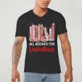 All Booked For Valentine Book Lovers Women Girl Teacher Men's V-Neck T-Shirt All Booked For Valentine Book Lovers Women Girl Teacher Men's V-Neck T-Shirt