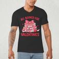 All Booked For Valentine Bow Books Lover Teacher Girl Women Men's V-Neck T-Shirt All Booked For Valentine Bow Books Lover Teacher Girl Women Men's V-Neck T-Shirt