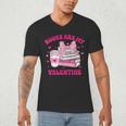 All Booked For Valentines Book Reading Coquette Bow Men's V-Neck T-Shirt