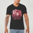 All Booked For Valentines Coquette Bow Book Lover Bookworm Men's V-Neck T-Shirt
