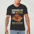 Bookmarks Are For Quitters Book Lover Saying Men's V-Neck T-Shirt