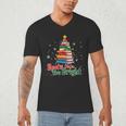 Books Make You Bright Christmas Librarian Book Lover Men's V-Neck T-Shirt