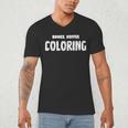 Books Coffee Coloring Men's V-Neck T-Shirt