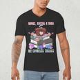 Books Coffee Yarn Lover My Favorite Things Men's V-Neck T-Shirt Books Coffee Yarn Lover My Favorite Things Men's V-Neck T-Shirt