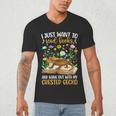 Books And Crested Gecko Owner Crestie Lover Men's V-Neck T-Shirt