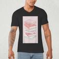 Books Flowers Art Flower Stack Pastel Feminine Men's V-Neck T-Shirt