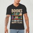 Books Are My Happy Place Men's V-Neck T-Shirt Books Are My Happy Place Men's V-Neck T-Shirt