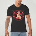 Books Are My Love Language Cupid Reading Book Valentines Day Men's V-Neck T-Shirt