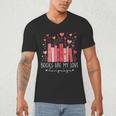 Books Are My Love Language Valentine Reads Bookish Club Men's V-Neck T-Shirt Books Are My Love Language Valentine Reads Bookish Club Men's V-Neck T-Shirt