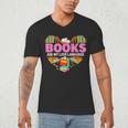Books Are My Love Language Valentine's Day Reading Lover Men's V-Neck T-Shirt Books Are My Love Language Valentine's Day Reading Lover Men's V-Neck T-Shirt