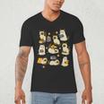 Books Lover Bookish Ghost Himalayan Cat Reading Halloween Men's V-Neck T-Shirt Books Lover Bookish Ghost Himalayan Cat Reading Halloween Men's V-Neck T-Shirt