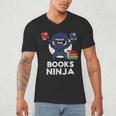 Books Ninja Read Reading Librarian Book Toddler Boys Kids Men's V-Neck T-Shirt Books Ninja Read Reading Librarian Book Toddler Boys Kids Men's V-Neck T-Shirt