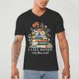 I Like Books More Than People Reading Reader Bookworm Saying Men's V-Neck T-Shirt