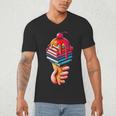 Books Reading Ice Cream Men's V-Neck T-Shirt