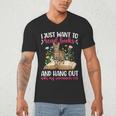 Books And My Savannah Cat Owner Savannah Cat Lover Men's V-Neck T-Shirt