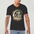 I Like My Books Spicy & My Coffee Icy Skeleton Read Book Men's V-Neck T-Shirt