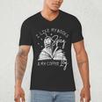 I Like My Books Spicy And My Coffee ICY Men's V-Neck T-Shirt I Like My Books Spicy And My Coffee ICY Men's V-Neck T-Shirt