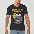 Books Are My Valentine Cute Book Lover Valentine's Day Men's V-Neck T-Shirt Books Are My Valentine Cute Book Lover Valentine's Day Men's V-Neck T-Shirt