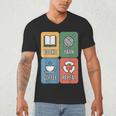 Books Yarn Coffee Repeat Crocheting Men's V-Neck T-Shirt Books Yarn Coffee Repeat Crocheting Men's V-Neck T-Shirt