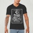 The Bookworm Book Reader Reading Tarot Card Witchy Moon Men's V-Neck T-Shirt