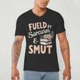 Bookworm Fueled By Sarcasm And Smut Book Reading Men's V-Neck T-Shirt Bookworm Fueled By Sarcasm And Smut Book Reading Men's V-Neck T-Shirt