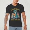 Bookworm I'm A Book Dragon Reading Books Bookish Book Lover Men's V-Neck T-Shirt