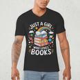Bookworm Just A Girl Who Loves Books Men's V-Neck T-Shirt Bookworm Just A Girl Who Loves Books Men's V-Neck T-Shirt