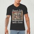 Buhurt Hourly Book Epic Knight Fight In Armor Buhurt Men's V-Neck T-Shirt Buhurt Hourly Book Epic Knight Fight In Armor Buhurt Men's V-Neck T-Shirt
