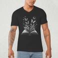 Butterflies And Book Lovers Reading Bookworm Men's V-Neck T-Shirt Butterflies And Book Lovers Reading Bookworm Men's V-Neck T-Shirt