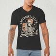 I Buy Books Like I'm Immortal Reading Book Lover Skeleton Men's V-Neck T-Shirt