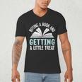 Buying A Book And Getting A Little Treat Men's V-Neck T-Shirt