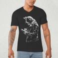 Cat Holds Book Writing Animal Print Motif Drawing Art Cat Men's V-Neck T-Shirt