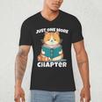 Cat Reading Books Bookworm Read One More Chapter Men's V-Neck T-Shirt Cat Reading Books Bookworm Read One More Chapter Men's V-Neck T-Shirt