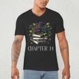 Chapter 14 14th Birthday Girls Book Lovers Gothic Flowers Men's V-Neck T-Shirt Chapter 14 14th Birthday Girls Book Lovers Gothic Flowers Men's V-Neck T-Shirt