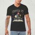 Chapter 75th Birthday Bookworm 75 Years Old For Book Lovers Men's V-Neck T-Shirt Chapter 75th Birthday Bookworm 75 Years Old For Book Lovers Men's V-Neck T-Shirt