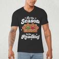 Christmas Book Lover Gingerbread Library Reading Bookaholic Men's V-Neck T-Shirt Christmas Book Lover Gingerbread Library Reading Bookaholic Men's V-Neck T-Shirt