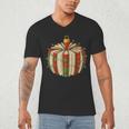 Christmas Book Ornament Lights Holiday Reading Lover Teacher Men's V-Neck T-Shirt