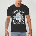 Christmas Reading Snowman So Many Books Men Women Kids Men's V-Neck T-Shirt Christmas Reading Snowman So Many Books Men Women Kids Men's V-Neck T-Shirt