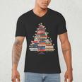 Christmas Tree Book Bookworm Men's V-Neck T-Shirt Christmas Tree Book Bookworm Men's V-Neck T-Shirt