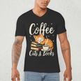 Coffee Cats And Books Lover For Women & Men Coffee Men's V-Neck T-Shirt Coffee Cats And Books Lover For Women & Men Coffee Men's V-Neck T-Shirt